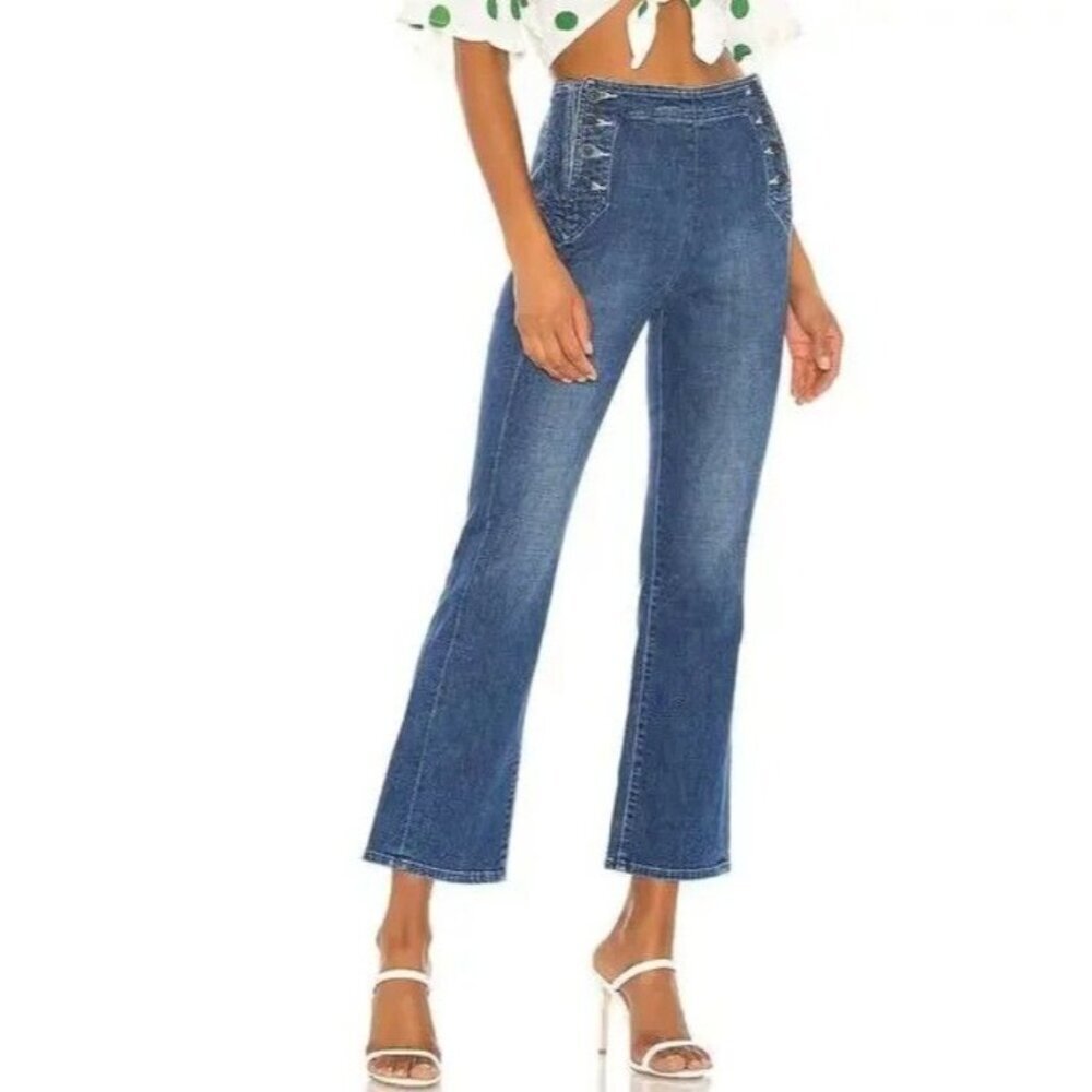 MOTHER Jeans The Sailor Tripper in Three Little Ships Size 26 NEW Sample